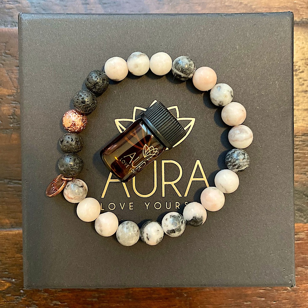 Aura Yoga Beads Essential Oil Diffuser Bracelet With Lavender Aromatherapy